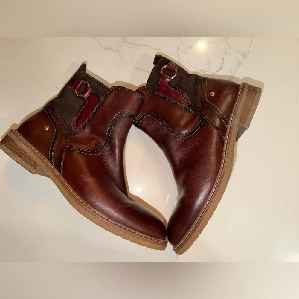PIKOLINOS women Chukka Boots in Chestnut and Burgundy - Picture 4 of 16
